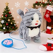 economico Per bambini-Ideali regali di Natale per i nipoti ragazze e ragazzi giocattolo elettronico di gatto robot con telecomando peluche interattivo cammina canta regalo per bambine e bambini di età 3-6 anni