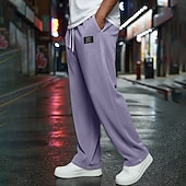 baratos Perna Reta-Homens Calças Esportivas Calça de moletom com pernas largas Calças Calças de moletom abertas Com Cordão Cintura elástica Tecido Respirável Comprimento do joelho Esportes Casual Diário Roupa de rua