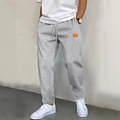 voordelige Joggingbroek-Voor heren Joggingbroeken Broek Trekkoord Zak Elastische taille Effen Comfort Buitensporten Dagelijks Modieus Casual Zwart Marineblauw Micro-elastisch
