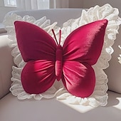 cheap Textured Throw Pillows-Princess Butterfly Throw Pillow Decorative Cushion for Office Living Room Bedroom Car Sofa Home Accent Pillow Cute Bow Design Soft Cozy Room Decor
