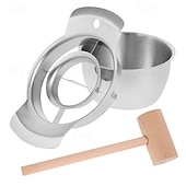 お買い得  果物＆野菜調理用品-3 in 1 ザクロ皮むきツール（ハンマー付き） - 頑丈な 304 ステンレススチール製ミートピッカー、フルーツオープニングナイフ &amp;セパレーター - 家庭用キッチン用手動ザクロピッカー