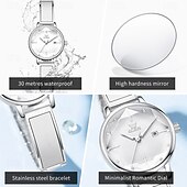 Χαμηλού Κόστους Ρολόγια Quartz-OLEVS Μόδας Δώρο για τη Γιορτή της Μητέρας για Ρολόγια Γυναικών Πολυτελής Μάρκα Πρωτότυπο Ρολόι Quartz για Γυναίκες Αδιάβροχα Ατσαλένια Λαμπερά Ρολόγια 5656