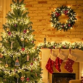 זול מוצרים עם חיבור לחשמל-חג המולד זיקוק חוט נחושת מחרוזת אורות פיות מחרוזת אורות 8 פונקציות טיימר שלט רחוק מתח נמוך תקע בטיחות פסטיבל מסיבת חתונה אווירת תאורה דקורטיבית אביזרים 10/15/30/50 מטר