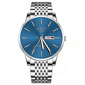 baratos Relógios Quartz-Relógio Masculino Avançado Relógio de Quartzo Fashion Masculino com Exibição de Calendário Semanal À prova d'água IPX4 Luz Noturna Adequado para Viagens de Negócios Uso Diário e a Melhor Escolha de