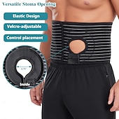 abordables Aparatos ortopédicos-Cinturón de ostomía ajustable para hombres y mujeres, funda de soporte para estoma con orificio/abertura para bolsa de ostomía, colostomía, ileostomía o urostomía, sujetador de bolsa para ostomía
