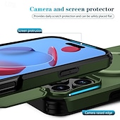 olcso iPhone-tokok-telefon Ügy Kompatibilitás iPhone 17 Pro Max 17 Air 17 Fekete tok Állvánnyal Ütésálló Páncél PC PU bőr