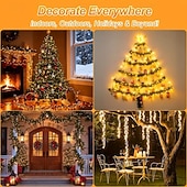 Недорогие LED ленты-Светодиодная гирлянда для рождественской елки, 10 м, 500 светодиодов, гирлянда с теплым белым светом, 8 режимов мерцания, декоративная гирлянда для домашнего рождественского праздничного освещения,