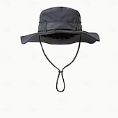 cheap Outdoor Headwear-Fishing Sun Boonie Hat Waterproof Summer UV Protection Safari Cap Outdoor Wide Brim Hunting Hat Army Green Dark Green Khaki for Hunting Fishing Climbing Bucket Hat