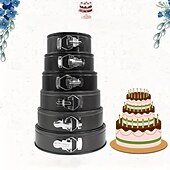 cheap Kitchen Set-Non-Stick Metal Bake Mould Kitchen Accessories Round Cake Pan Bakeware Removable Bottom Carbon Steel Cakes Molds