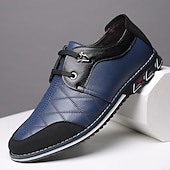 economico Scarpe casual degli uomini-scarpe slip-on trapuntate rosse e nere da uomo con lacci elastici - calzature casual alla moda per le uscite del fine settimana