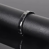 cheap Home Supplies-Men's Hematite Bracelet, Natural Stone Beaded Elastic with Stones, Minimalist Durable Everyday Casual Wear, for Formal Events &amp; Casual Attire, Year-Round Elegant Beaded Bracelet, Jewelry Gift