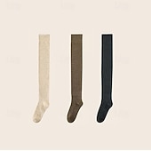 Недорогие Домашние тапочки-Женские высокие носки выше колена, теплые, мягкие, трикотажные, эластичные, уютные, сексуальные, милые, модные, зимние, осенние, высокие носки выше колена, повседневные, для школьниц, в японском