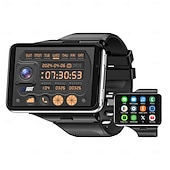 baratos Premium-Relógio inteligente Lokmat Appllp Max de 2,88 polegadas com 4G LTE, pedômetro, calendário e câmera, compatível com dispositivos móveis, unissex, com classificação IPX-4 e caixa de 32 mm.