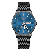 baratos Relógios Quartz-Relógio Masculino Avançado Relógio de Quartzo Fashion Masculino com Exibição de Calendário Semanal À prova d'água IPX4 Luz Noturna Adequado para Viagens de Negócios Uso Diário e a Melhor Escolha de