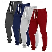 Χαμηλού Κόστους Αθλητικά παντελόνια-Ανδρικά Αθλητικές Φόρμες Παντελόνι Fleece Τζόγκκερ Παντελόνια Casual παντελόνι Κορδόνι Τσέπη Ελαστική μέση Σκέτο Άνεση Πλήρες μήκος ΕΞΩΤΕΡΙΚΟΥ ΧΩΡΟΥ Καθημερινά Απλός Κλασσικό στυλ 1 2 Μικροελαστικό