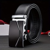 abordables Cinturones de hombre-Hombre Cinturón Hebilla automática Liberación rápida Cuero de PU Legierung Moda Duradero Ajustable Plano Plata Dorado Exterior Diario Cinturón de Cintura