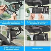 Недорогие Сервис транспортных средств-Автомобильное зеркало заднего вида, широкоугольное выпуклое зеркало с креплением, универсальное, подходит для автомобилей, внедорожников, грузовиков - прочный АБС-материал, простая установка,