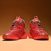 abordables Zapatillas Informales-Hombre Zapatillas de deporte Zapatos de Navidad Forro de Lana Zapatos para correr Zapatos de Paseo Casual Punto Cómodo Antideslizante Transpirable Botines / Hasta el Tobillo Cordones Negro Blanco Rojo