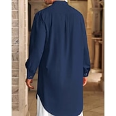 abordables Robes de Chambre-Homme Loungewear Chemise de Nuit Uni Élégant Confort Maison Quotidien Coton Respirant Col montant manche longue Printemps Automne Noir Blanche