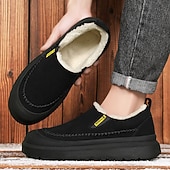 cheap Slip-On Casual Shoes-Men's Slip-on Brown Winter Shoes – Soft Fleece Lining, Trendy and Comfortable, Ideal for Daily Wear and Cold Weather Activities