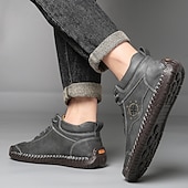 economico Stivaletti alla caviglia-sneakers da uomo in similpelle marrone con lacci: eleganti e versatili, ideali per il lavoro, l'abbigliamento casual e le attività all'aperto