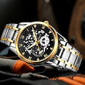 levne Quartz hodinky-Pokročilé pánské náramkové hodinky módní pánské quartz hodinky módní kalendář luminiscenční ciferník nejlepší volba dárku pro muže