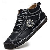 economico Stivaletti alla caviglia-sneakers da uomo in similpelle marrone con lacci: eleganti e versatili, ideali per il lavoro, l'abbigliamento casual e le attività all'aperto