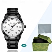 Недорогие Кварцевые часы-Современные мужские наручные часы, модные мужские кварцевые часы с календарем и светящимся цифровым циферблатом – лучший выбор подарка для мужчин.