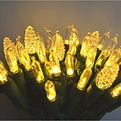 cheap Party String Lights-Red &amp; Green String Lights, String Lights Connectable, Mini Lights, Green Wire Tree Lights for Indoor Outdoor Party Yard Decor