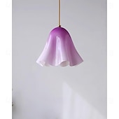 economico Luci a sospensione-lampada a sospensione in vetro artistico - lampada da soffitto moderna ispirata alla fioritura