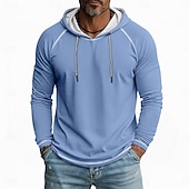 halpa perus t-paidat-Miesten T-paita Huppari Pitkähihainen Hupullinen Talvi 봄 &amp; Syksy Kaikki vuodenajat Yhtenäinen väri Neuleet Päivittäin Urheilullinen Hupullinen ulko- Kausaliteetti Urheilu- ja treenivaatteet Vaalean