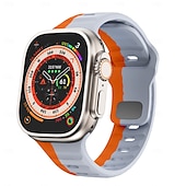 cheap Apple Watch Bands-Sport Band Sport Loop Compatible with Apple Watch band 38mm 40mm 41mm 42mm 44mm 45mm 49mm Multilayer Two Tone Luxury Silicone Strap Replacement Wristband for iwatch Ultra 3 2 Series 11 10 9 8 7 SE 6