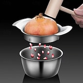 お買い得  果物＆野菜調理用品-3 in 1 ザクロ皮むきツール（ハンマー付き） - 頑丈な 304 ステンレススチール製ミートピッカー、フルーツオープニングナイフ &amp;セパレーター - 家庭用キッチン用手動ザクロピッカー