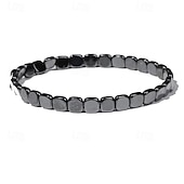 cheap Home Supplies-Men's Hematite Bracelet, Natural Stone Beaded Elastic with Stones, Minimalist Durable Everyday Casual Wear, for Formal Events &amp; Casual Attire, Year-Round Elegant Beaded Bracelet, Jewelry Gift