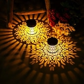 cheap Landscape Lights-2/4 PCS Solar Powered Peony Shaped Garden Wall Light Outdoor Waterproof Fence Light for Wedding Holiday Yard Pathway Backyard Walkway Porchboard Fence Decoration