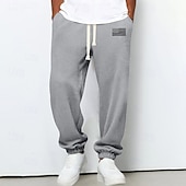 economico pantaloni da jogging-Per uomo Pantaloni da tuta Joggers Pantaloni Pantaloni a Nido d'Ape Coulisse Tasca Elastico in vita Semplice Comodità Morbido All'aperto Casuale Quotidiano Moda Stile Classico Marrone Scuro Nero