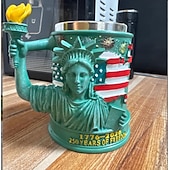 halpa Mukit ja kupit-Amerikan vapaudenpatsaan soihtumuki, Yhdysvaltojen 250-vuotisjuhlan muistolahja, isänmaallinen kahvikuppi, itsenäisyyspäivän 250-vuotisjuhlan matkamuisto, vapauden maamerkkimuki keräilijöille