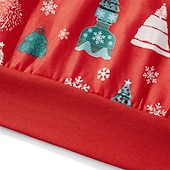 baratos pijama infantil de natal-Olhar de família Natal Pijama de Natal para a Família Pijamas Conjuntos de família Gráfico Árvore de Natal Casa Imprimir Vermelho Manga Longa Diário Roupas Combinando