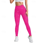 cheap Yoga Leggings &amp; Tights-Women's Compression Pants Running Tights Yoga Leggings Butt Lift Tummy Control High Waist Athletic Sports Pilates Bottoms Solid Color Black White Pink Sports Activewear