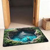 Χαμηλού Κόστους Τελαμότες-3D Οπτική Ψευδαίσθηση Χαλούμι Κίνδυνος Σαλάτας Μη Ολισθηρή Σχέδιο Τρύπας Στροβιλισμού για Είσοδο Αίθουσα Μπάνιο Σκαλοπάτια Εσωτερικού Εξωτερικού Διότιμον Γη Γρήγορη Στεγνή Απορροφητική 20 x 31 ίντσες