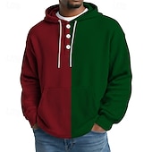 economico felpe con cappuccio da uomo di base-Per uomo Felpa con cappuccio Maglione Blu Verde chiaro Rosa Blu Reale Viola Con Cappuccio Blocco di colori Tasca Sport &amp; Outdoor Casuale Quotidiano Stampa 3D Streetwear Abbigliamento Sportivo Casual