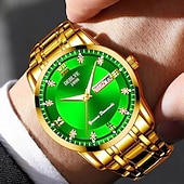 Недорогие Кварцевые часы-Модные мужские наручные часы высококачественные кварцевые часы датчик календаря светящийся циферблат украшение из страз лучший выбор подарка на День святого Валентина для мужчин