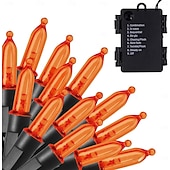 olcso Elemmel működő-1 Csomag Fények Akkumulátoros Fényfüzér 18ft 50 LED 8 Mód LED Mini Fények Időzítővel Fához Koszorúhoz Party Otthon Belső Kültéri Dekoráció Vízálló Meleg Fehér/Fehér