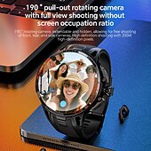 baratos Premium-Relógio inteligente Lokmat Appllp 4 Pro de 1,75 polegadas com 4G LTE, pedômetro, lembrete de chamadas, monitor de sono, compatível com Android e iOS, unissex, GPS, IPX-1, caixa de 50 mm.