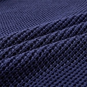 billiga cardigan tröja för män-Herr Tröja Klänning tröja Cardigan Tröja Våffelstruktur Sticka Vanliga toppar Stickat Button-Down Hög krage Klassisk Ledigt Kläder Raglanärm Höst vinter Vår Blå Röd Brun XS S M