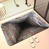 cheap Doormats-3D Optical Illusion Doormat Visual Trap Floor Mat Non Slip for Doorway Entryway Bathroom Kitchen Indoor Outdoor Diatomaceous Earth Quick Dry Absorbent 20 x 31 inch