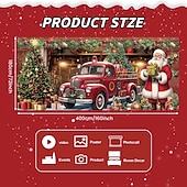 זול כיסויי דלתות מוסך חג המולד-כיסוי לדלת מוסך לחג המולד, בית סנטה קלאוס, רקע תלייה גדול, 2 מכוניות, קישוט מסיבת חג חיצוני, הדפס שטוח דו-ממדי, באנר קיר חגיגי, חצר בית, רקע סצנת חג המולד, 7*8 רגל