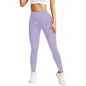 cheap Yoga Leggings &amp; Tights-Women's Compression Pants Running Tights Yoga Leggings Butt Lift Tummy Control High Waist Athletic Sports Pilates Bottoms Solid Color Black White Pink Sports Activewear