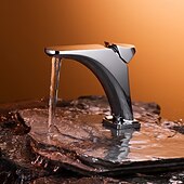 preiswerte Waschbeckenarmaturen-Waschbeckenarmatur - Klassisch Galvanisiert Mittelset Einhebel EinlochBath Taps