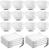 cheap Heating &amp; Cooling-12pcs Winter Plant Covers Frost Protection Bags for Shrubs Trees and Roses 39.4x23.6 Inches with Drawstring Suitable for Autumn and Winter Outdoor Gardening Shrub Covers Tree Protection